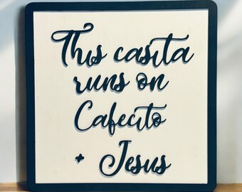This Casita Runs on Cafecito and JESUS Farmhouse Frame | But First Coffee