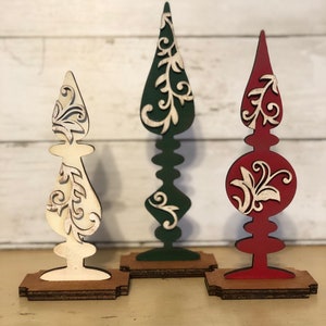 Vintage Flourish Finial Ornament | 3D Finial Decor