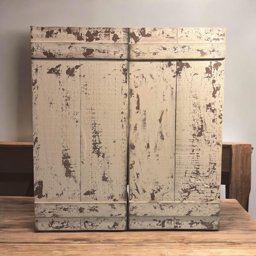 Set of Faux Rustic Window Shutter | Rustic Farmhouse Decor