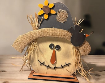 Rustic Farmhouse Scarecrow Head | Harvest Decor | Fall Decor