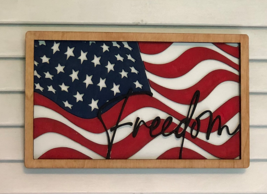 Portachiavi con bandiera americana Trump Keep America