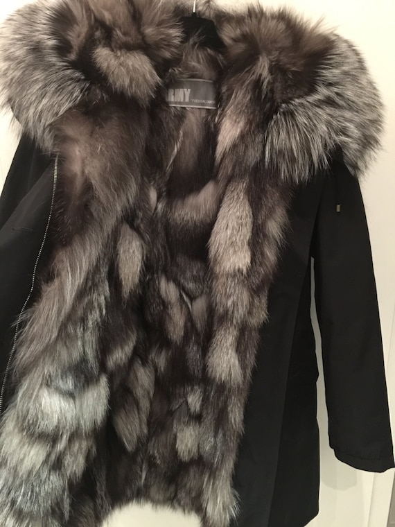Yves salomon fur 2025 lined parka