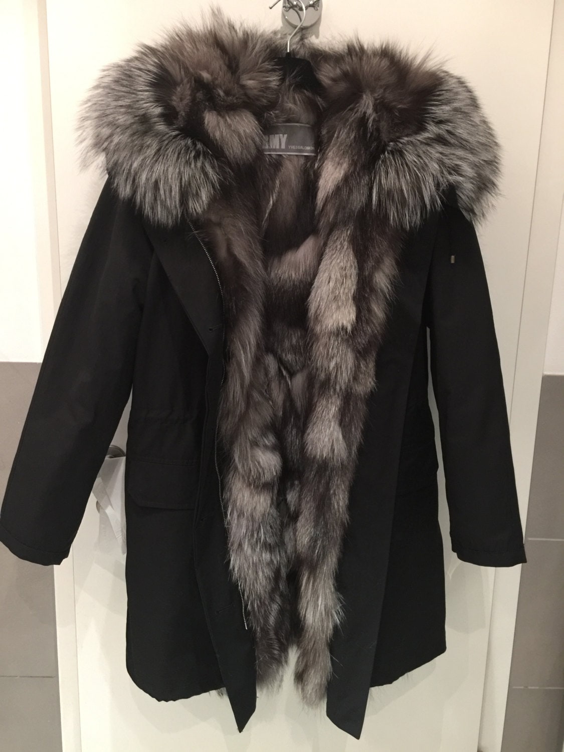 Yves Salomon Army Parka With Natural Raccoon Fur Lining - Etsy