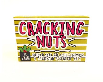 Cracking Nuts Christmas Soap | Award-Winning | Funny Gift | Novelty Soap | Vegan | Gift For Her | Cinammon & Cedarwood