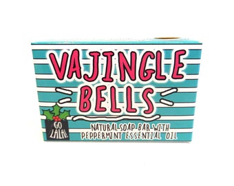 Vajingle Bells Christmas Soap | Award-Winning | Funny Gift | Novelty Soap | Vegan | Gift For Her | Rose Geranium