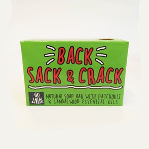 Back Sack & Crack Soap | Funny Soap | Christmas Gift for Him | Vegan | Patchouli Sandalwood | Stocking Filler