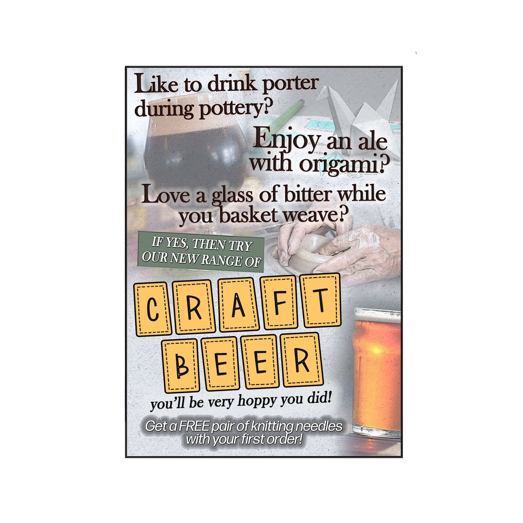 Craft Beer Funny Birthday Card Greetings for Him Etsy