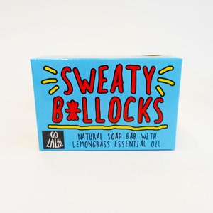 Sweaty Bollocks Award-Winning Soap | Funny Gift for Him | Lemongrass | Christmas Gift | Stoking Filler | valentine gift