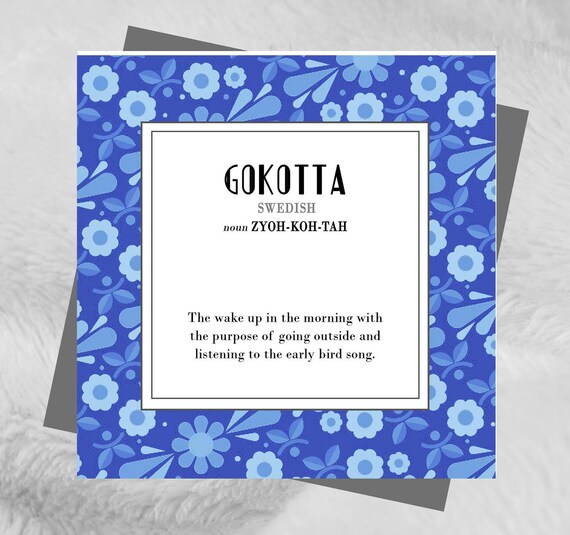 Gokotta Found In Translation Suedois Carte Danniversaire Etsy