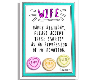 Wife Love Farts Birthday Card