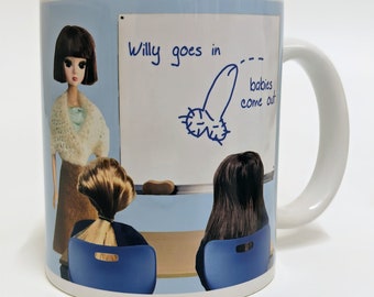 Willy Goes In funny mug