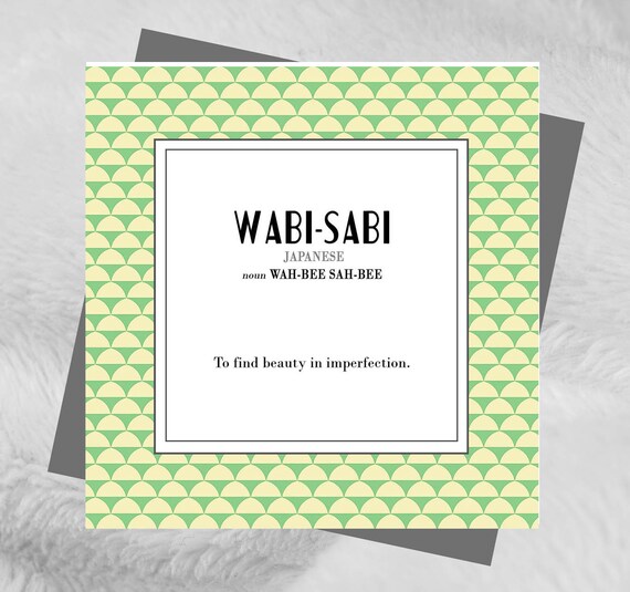 Wabi Sabi Found In Translation Japanese Birthday Card Greeting Blank English - 