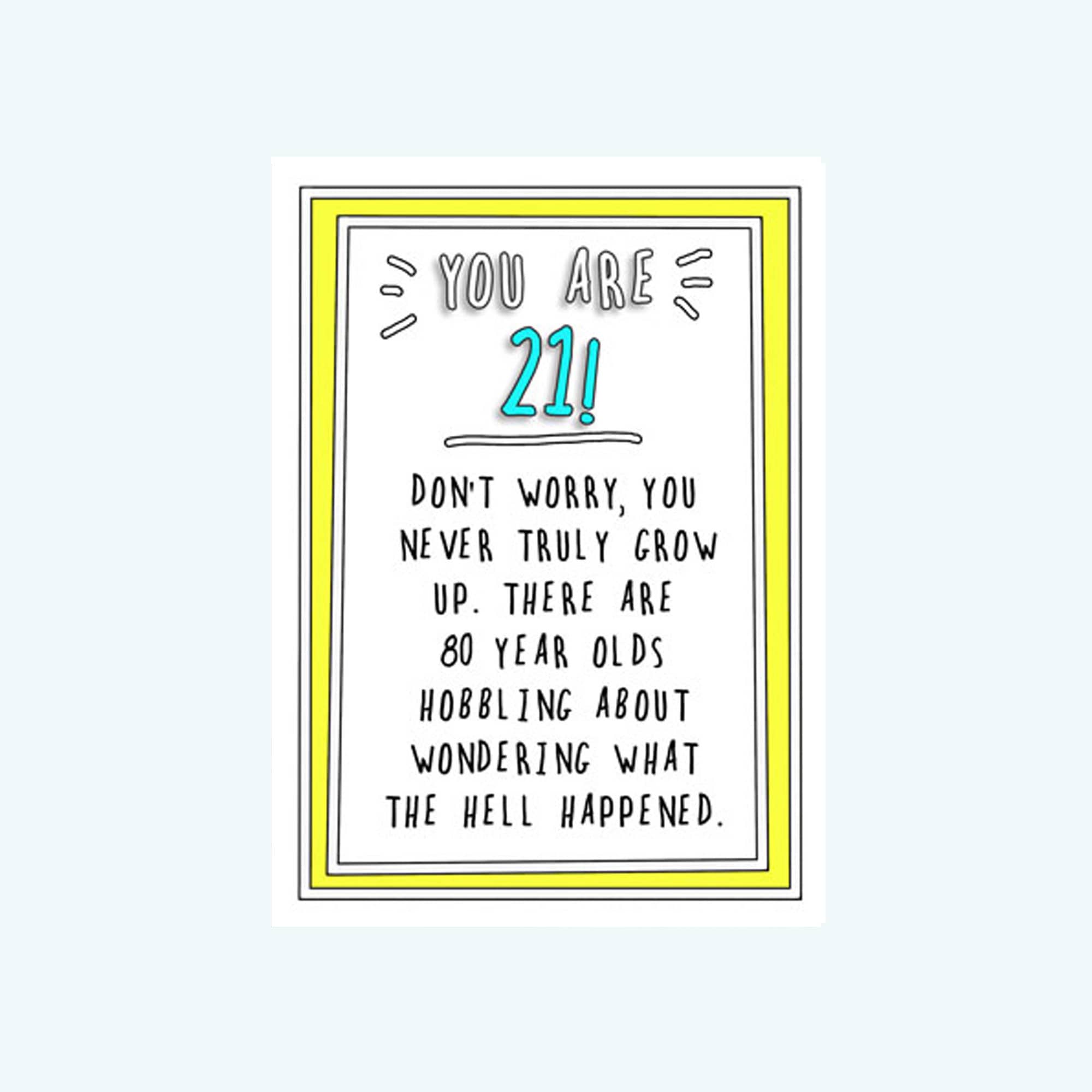 Funny 21st Birthday Card Messages