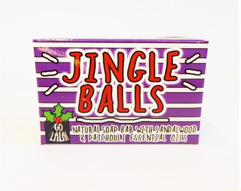 Jingle Balls boxed Christmas Soap | Award-Winning | Funny Gift | Novelty Soap | Vegan | Gift For Him | Sandalwood & Patchouli