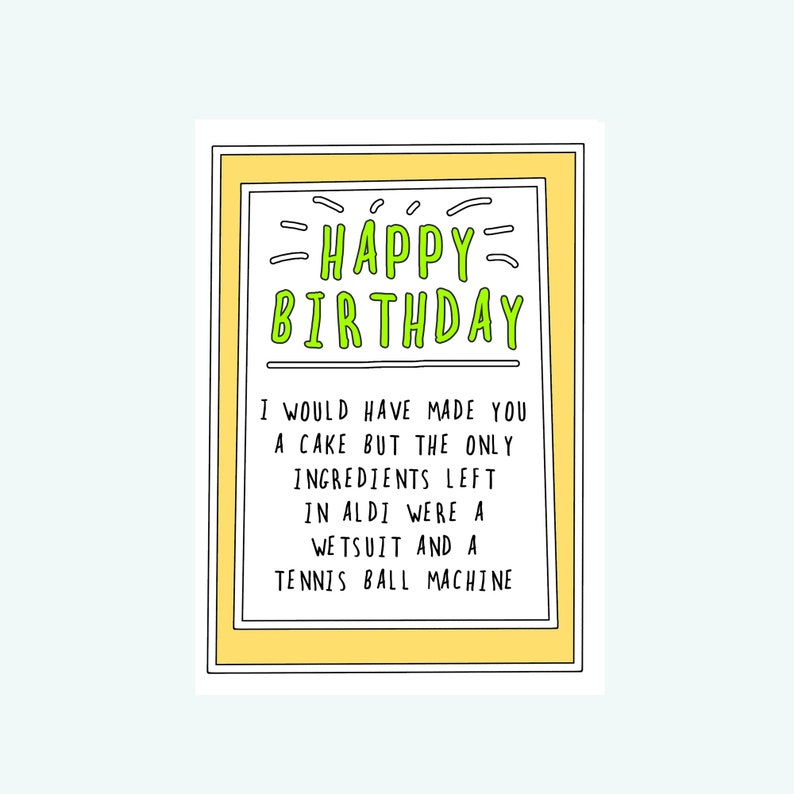 Self Isolation Card Funny Birthday Card Birthday card Etsy