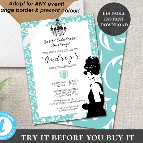 Breakfast at Tiffany's Party Printable Photo Booth Props - Etsy