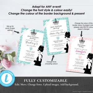 Breakfast at Tiffany's Invitation Printable Editable Bridal Shower Baby ...