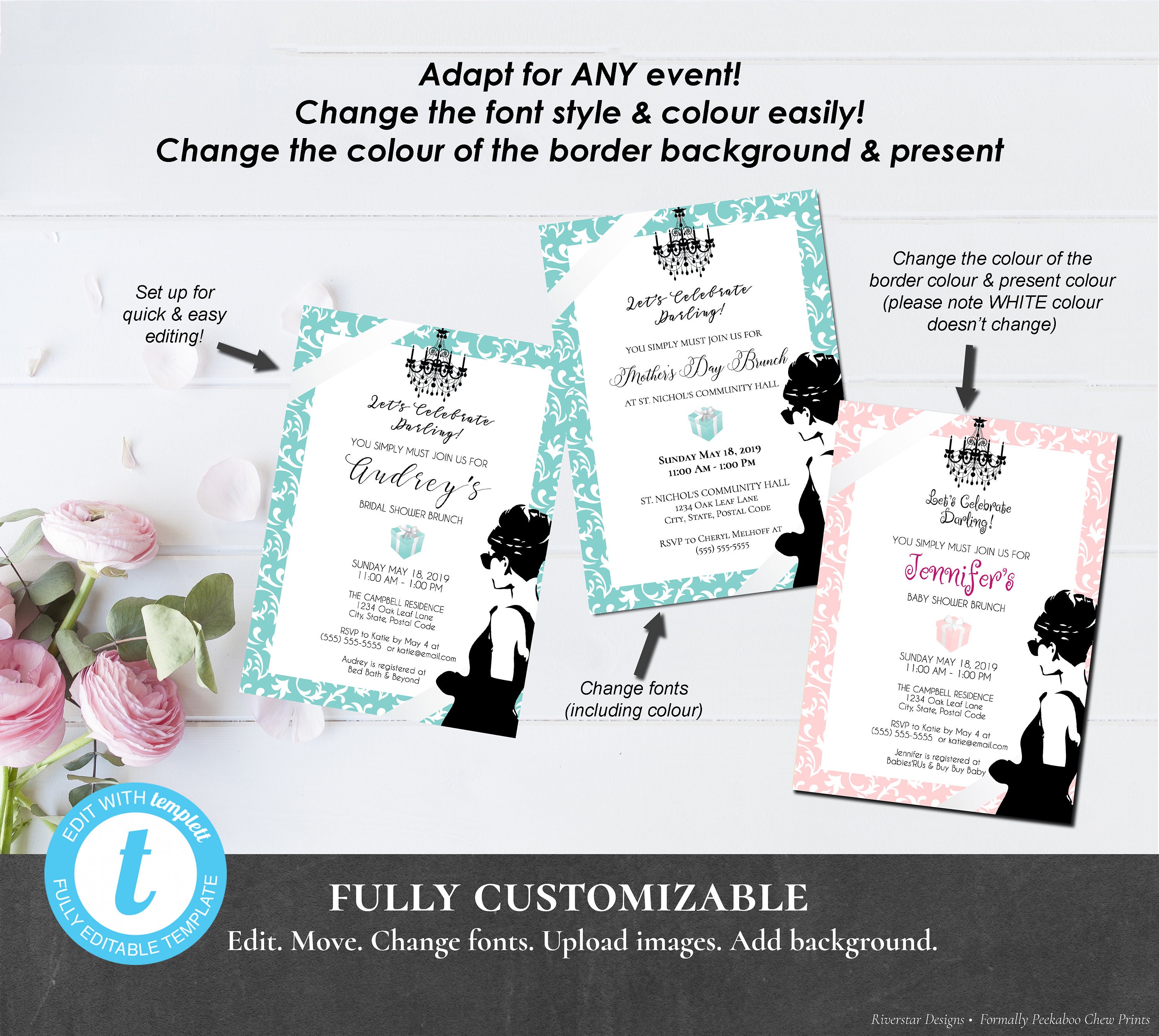 Breakfast at Tiffany's Invitation Printable Editable - Etsy