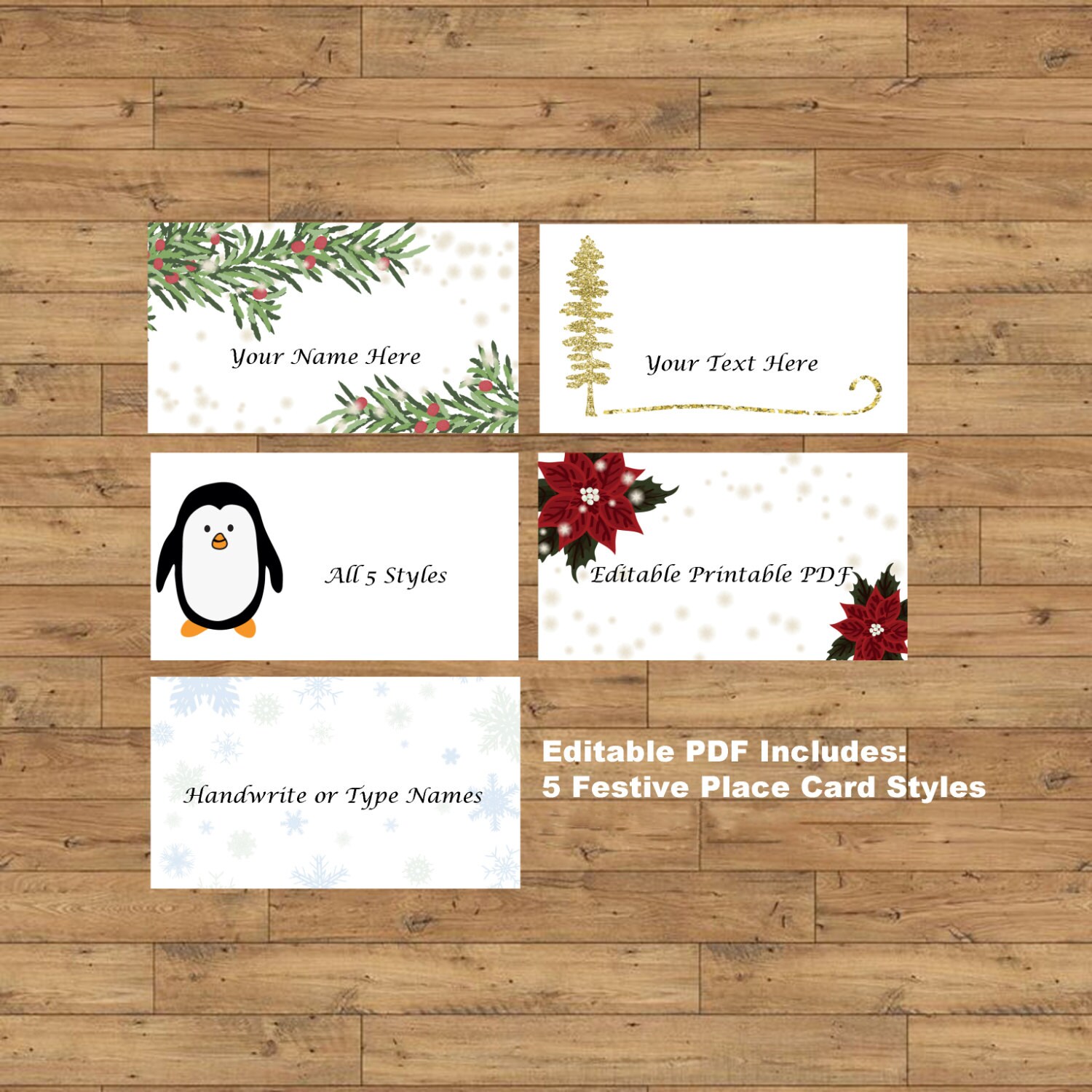 Printable Christmas Place Cards