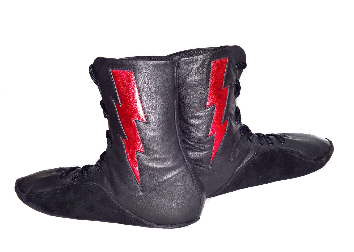 Isabella Mars ZIGGY Tightwire Shoes W Red Metallic Lightning Bolt