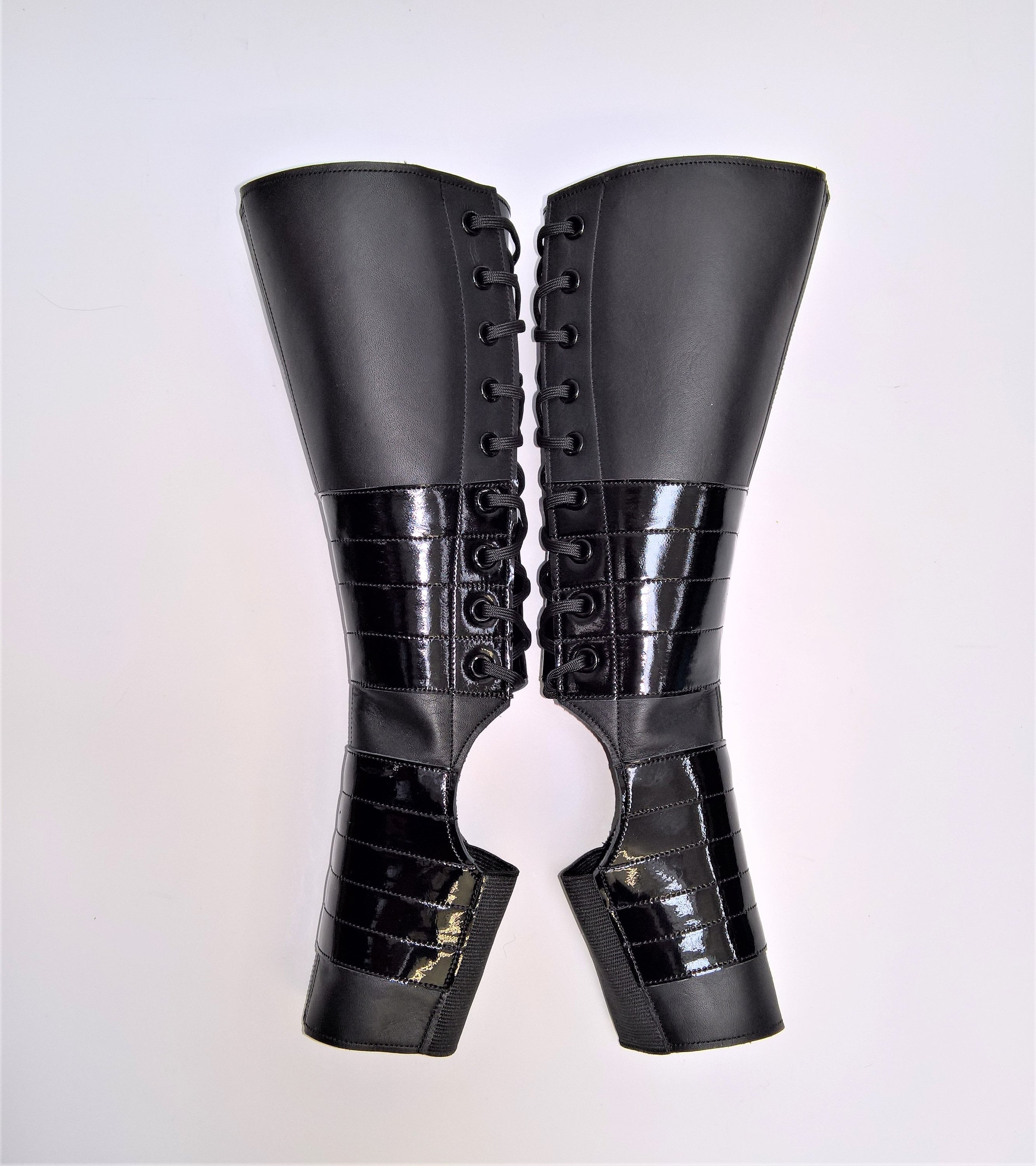 Arnysマントフランス語dans Isabella Mars Black Aerial + POLE DANCE Boots in Leather & Patent