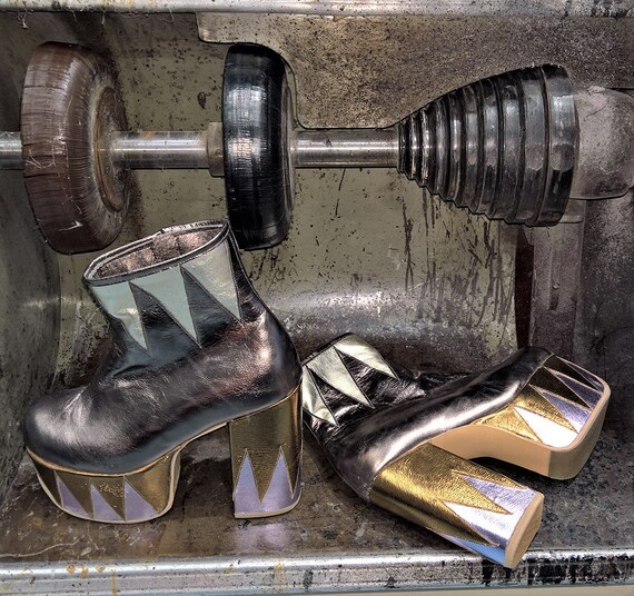 Pewter sales metallic booties