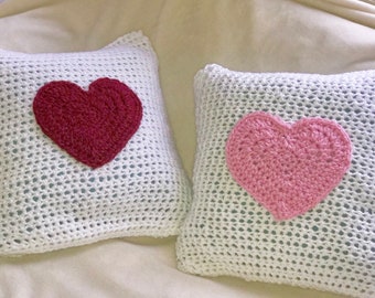 Heart throw pillow cover