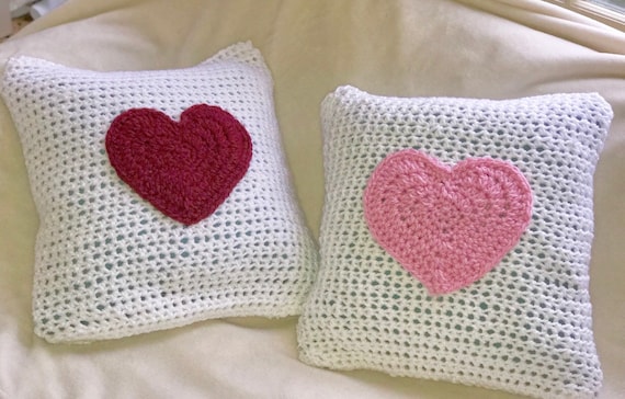 Heart throw pillow cover
