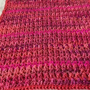 Pink and Orange Chunky Baby Blanket