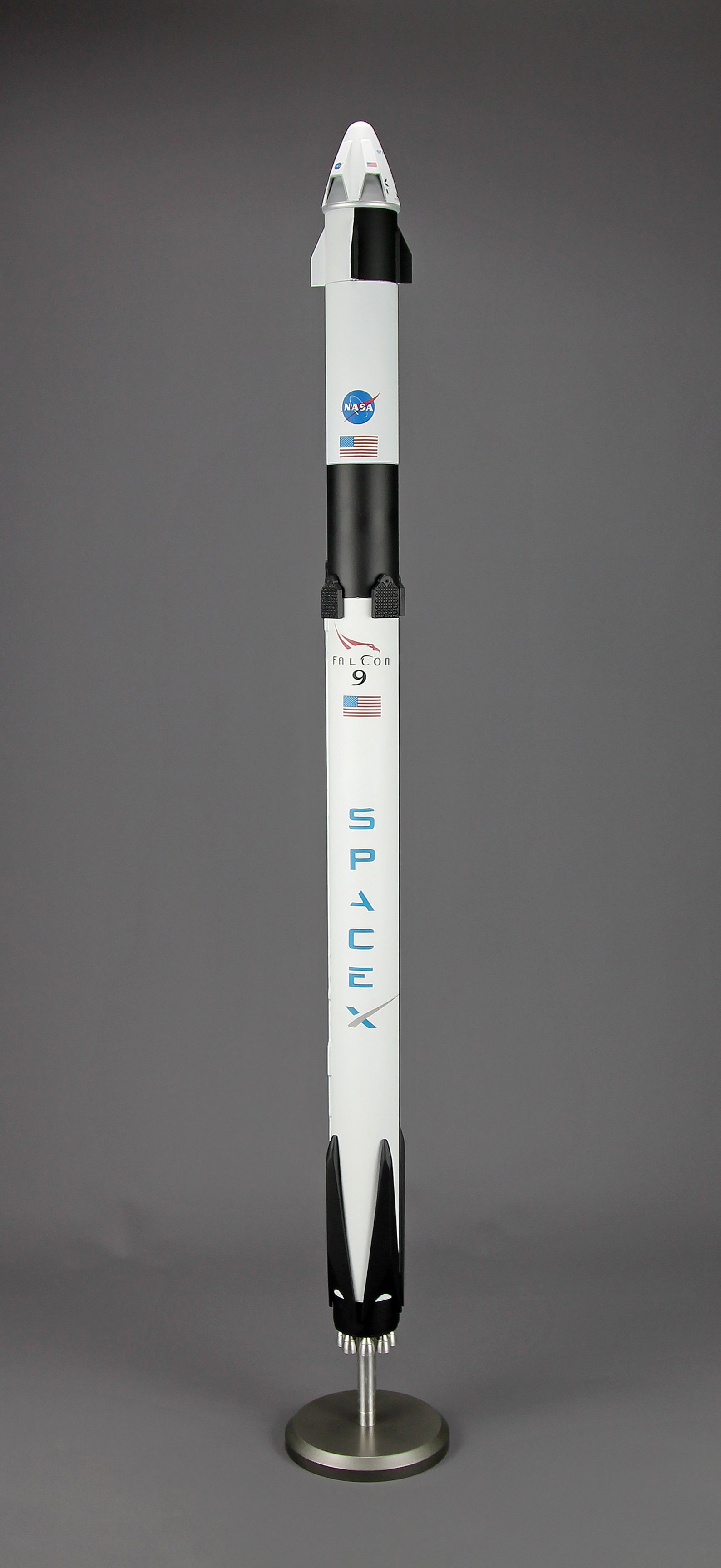 172 Scale model SpaceX rocket Falcon 9 Block 5 Crew Dragon Etsy