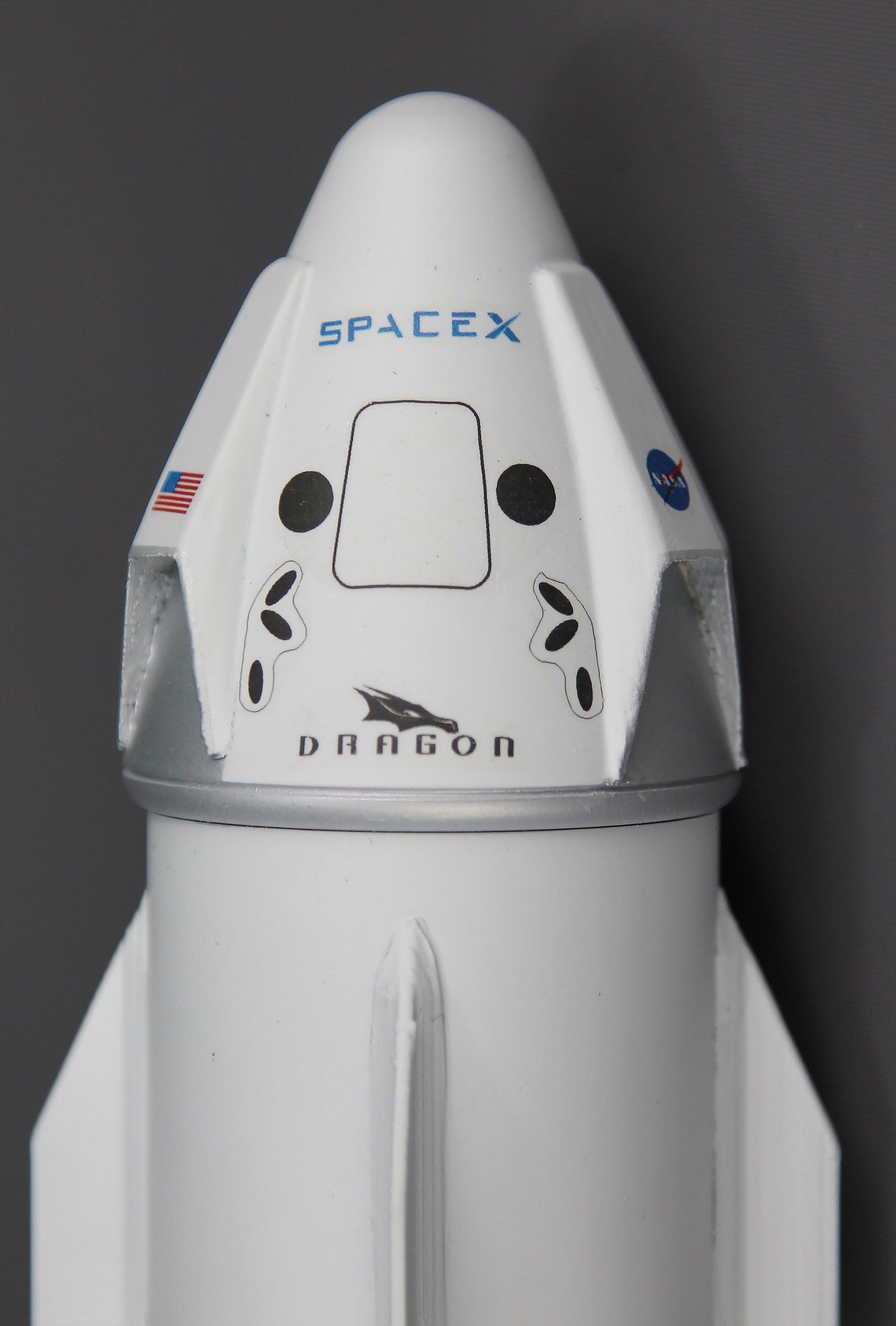 172 Scale model SpaceX rocket Falcon 9 Block 5 Crew Dragon Etsy