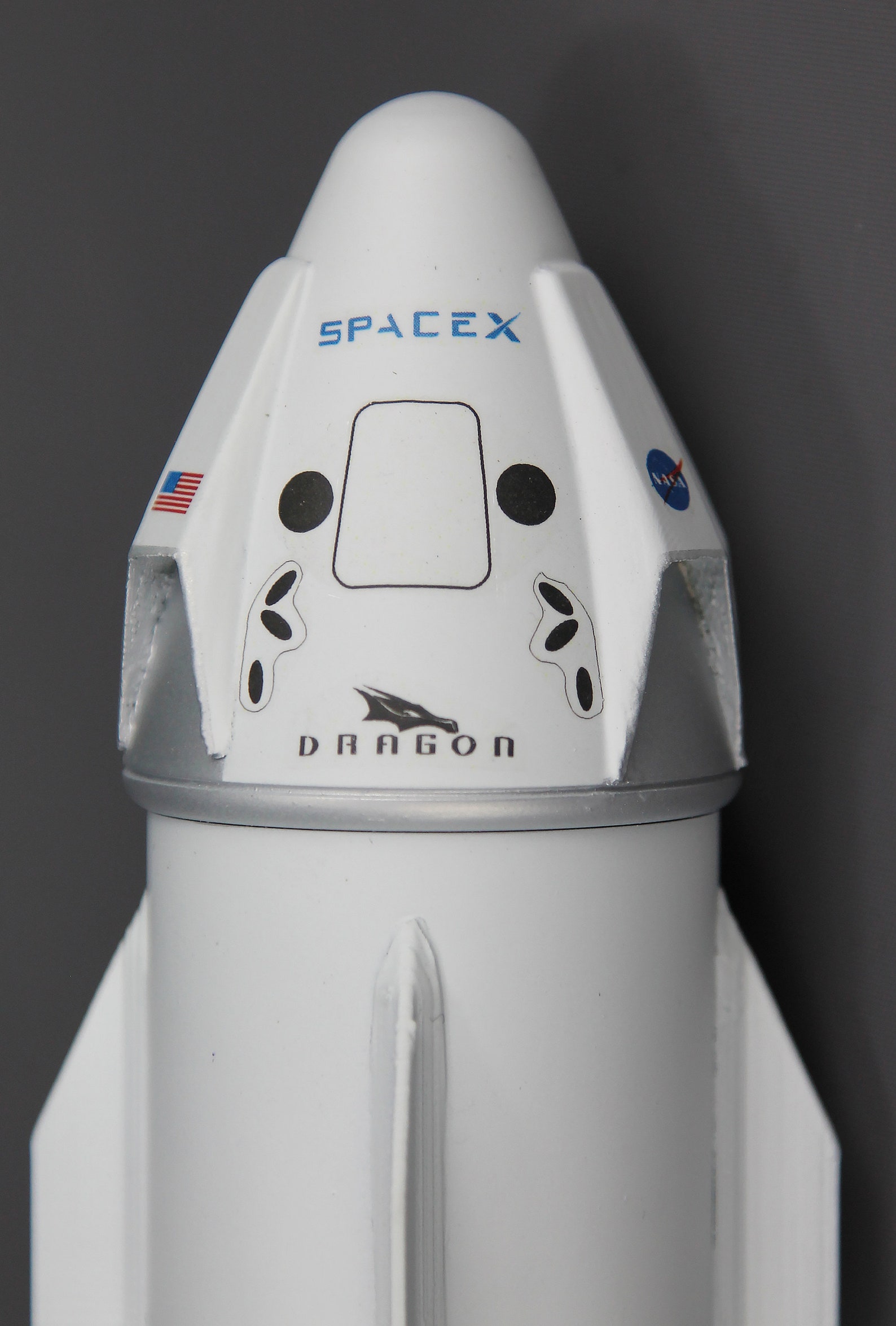 172 Scale model SpaceX rocket Falcon 9 Block 5 Crew Dragon Etsy