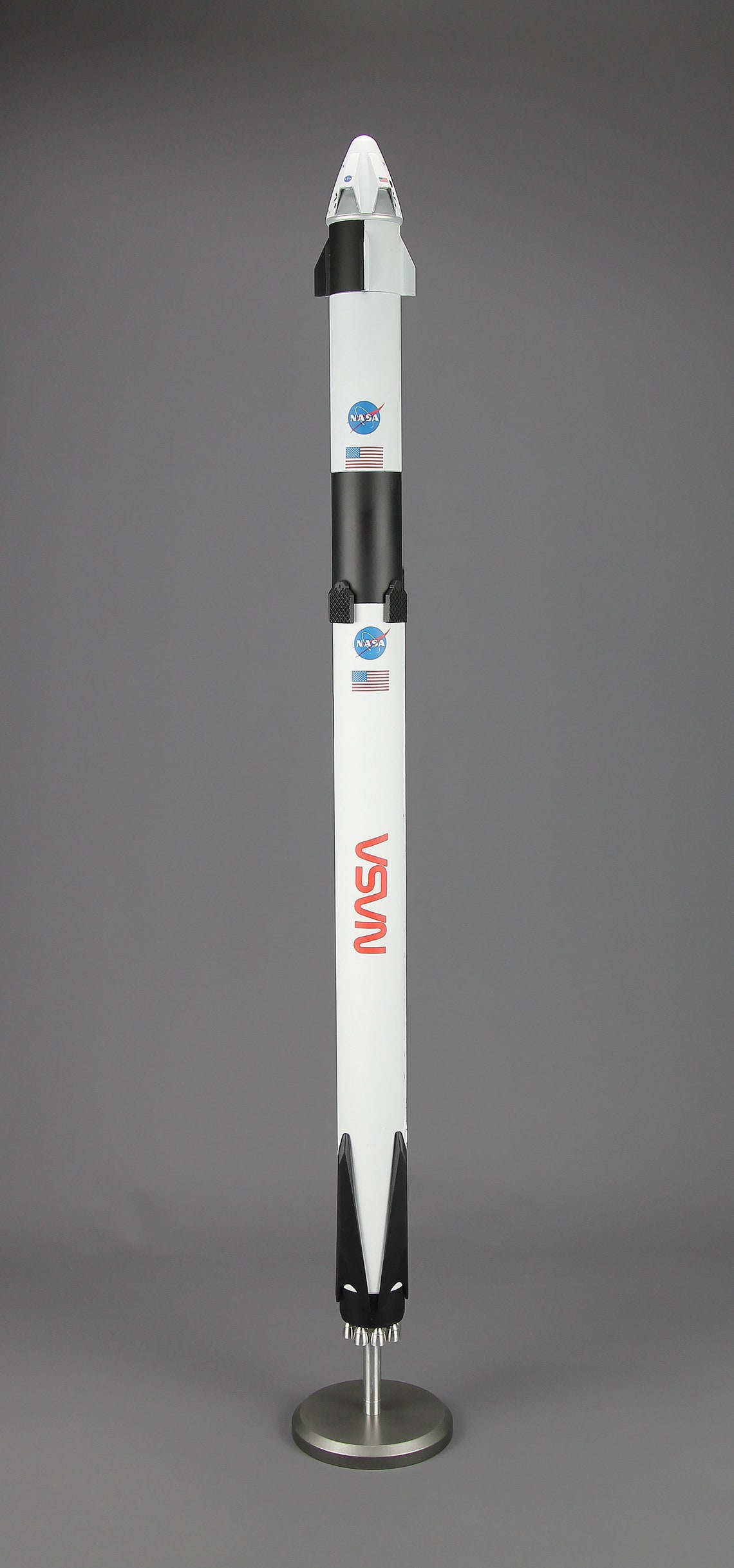 172 Scale model SpaceX rocket Falcon 9 Block 5 Crew Dragon Etsy