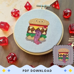 Mimic Burger - Nerdy Cross Stitch Pattern