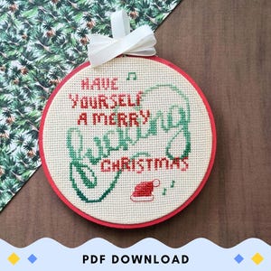 Have Yourself A Merry Fucking Christmas - Subversive Christmas Carol Cross Stitch Pattern