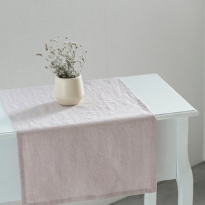 Long natural linen table runner / Linen table runner / Various colors available / Table linens / Table decor / Custom table runner image 1