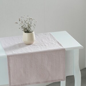 Long natural linen table runner / Linen table runner / Various colors available / Table linens / Table decor / Custom table runner