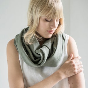 European linen shawl / Scarf for women / Mens scarf / Washed linen scarf / Softened linen scarves image 2