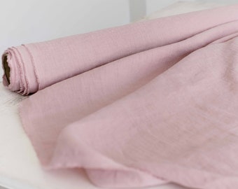 OEKO-TEX® linen / Natural dusty pink linen fabric / Softened linen fabric by yard/ Linen fabric by meter / 100% natural linen/Various colors