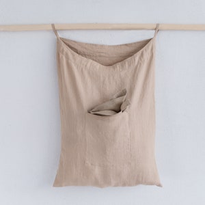 Wall laundry bag in 22 colors / Linen laundry bag / Linen bag / Hanging laundry bag / Washed linen bag