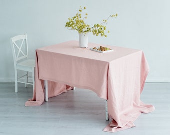 Nappe en lin lavé / Différentes couleurs / Nappe en lin faite à la main / Lin naturel / Nappes en lin / Lin OEKO-TEX® / Table à manger