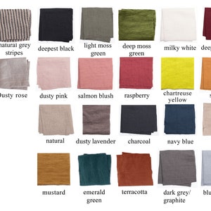 Natural black linen fabric / Available in 21 colors / Organic linen fabric image 5