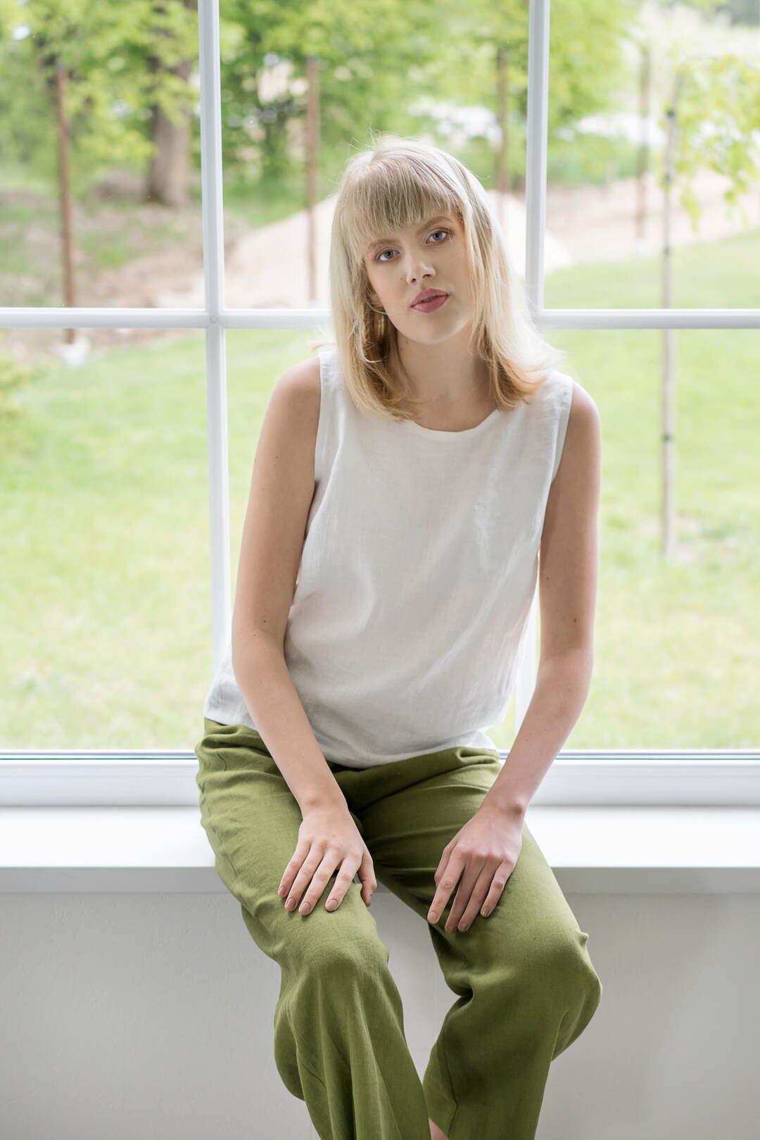 Linen Top ORIJA / Linen Tank Top / Linen Blouse / Linen Top / Women's ...