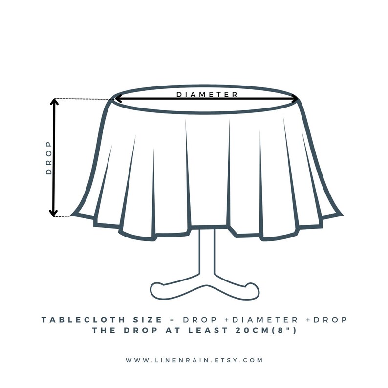 Round linen tablecloth / Washed and softened tablecloth / Natural OEKO-TEX certified linen / Circle tablecloth / Multiple colors available image 8