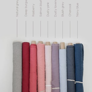 Linen Fabric by Yard / Linen fabric by meter / Available in 16 colors image 4