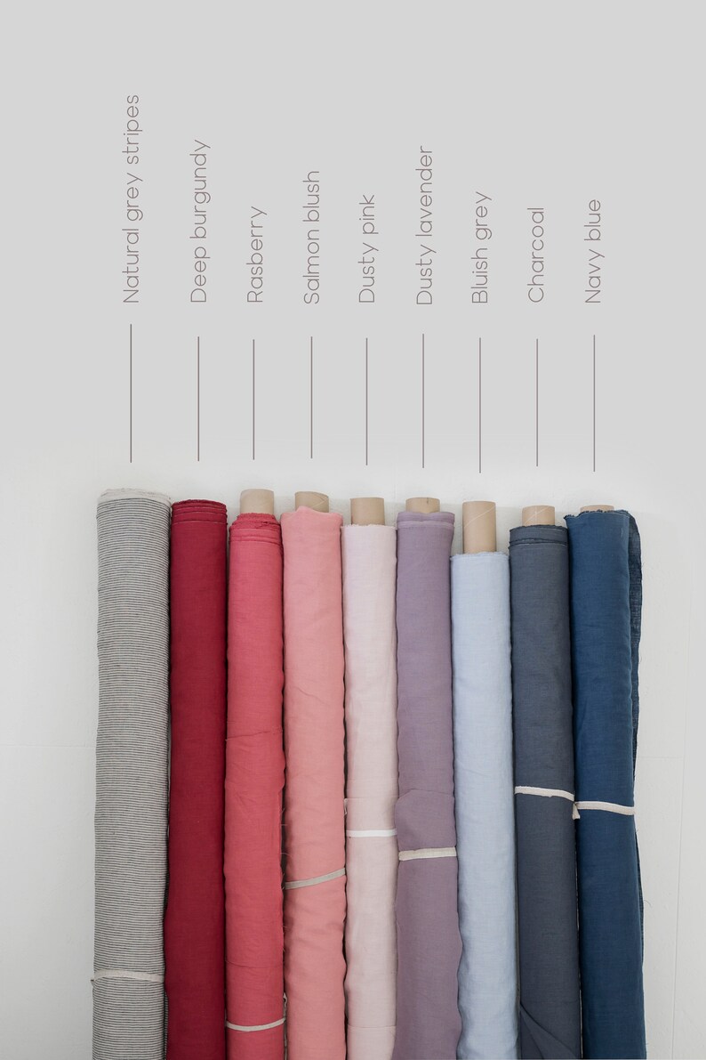 Linen Fabric by Yard / Linen fabric by meter / Available in 16 colors image 4