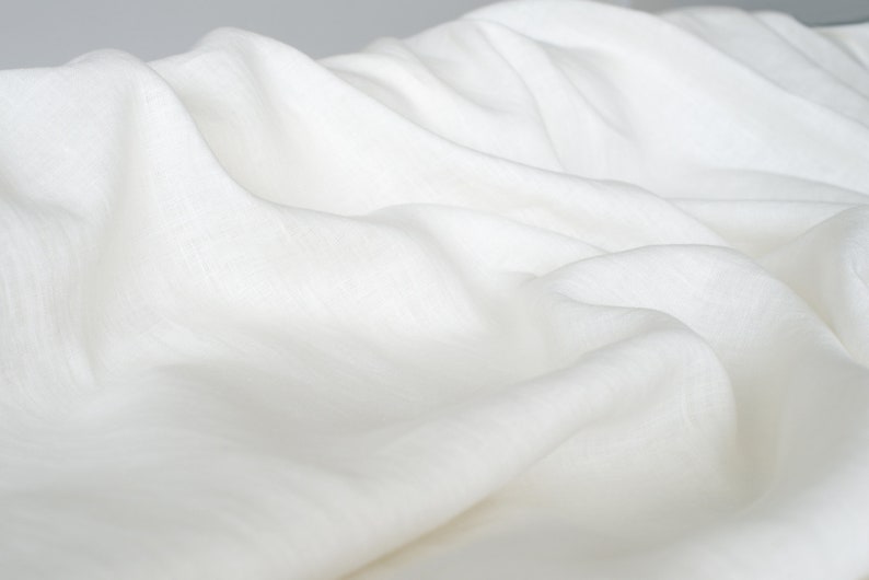 Linen fabric by meter / Natural milky white linen fabric /OEKO-TEX® linen/ Softened linen fabric by yard /100% natural linen /Various colors image 2