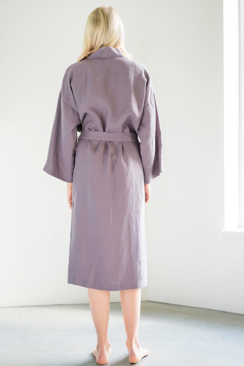 Linen Bath Robe / Spa Robe / Sauna Robe / Unisex Linen Robe / Etsy