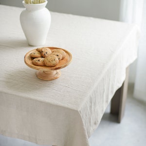 Natural linen tablecloth / Handmade linen tablecloth / Natural linen / Linen tablecloths / OEKO-TEX® linen / Farmhouse table decor image 4