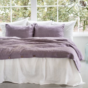 Linen bedding set / King and Queen washed linen duvet cover 2 pillowcases / OEKO-TEX® linen / linen bedding image 3
